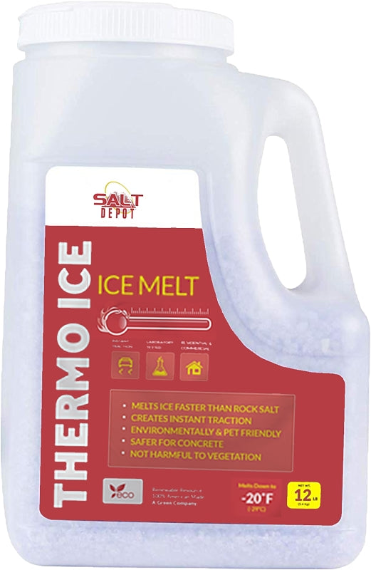 Salt Depot TI12J THERMO ICE Thermo Ice Melt, Crystalline, Purple, Slightly Aromatic, 12 lb, Jug