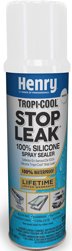 Henry 880 Tropi-Cool Series HE880W025 Silicone Spray Sealer, White, Liquefied Gas, 14.1 oz Canister