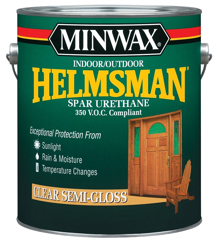 Minwax Helmsman 132250000 Spar Urethane Paint, Semi-Gloss, Liquid, 1 gal, Pail