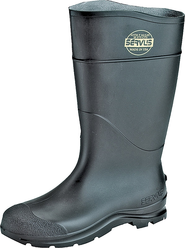 Servus 18822-11 Non-Insulated Knee Boots, 11, Black, PVC Upper, Insulated: No