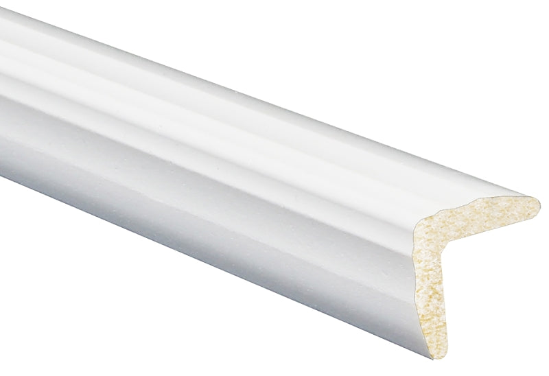 Inteplast Group 206 52060800032 Outside Corner Moulding, 8 ft L, 15/16 in W, Polystyrene, Crystal White