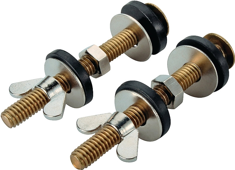 ProSource Tank-to-Bowl Connector Kit, Brass, For: Connecting Toilet Tank to Toilet Bowl