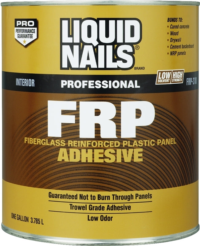 Liquid Nails FRP-310 Panel Adhesive, Off-White, 1 gal Container