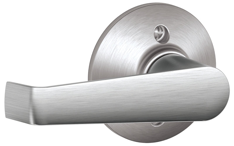 Schlage F Series F170ELA626 Dummy Lever, Mechanical Lock, Satin Chrome, Lever Handle, Metal, Residential, Grade 2 Grade