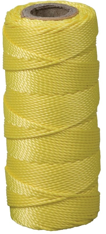 Ben-Mor 60117 Mason and Chalkline Twine, #18 Dia, 250 ft L, Nylon, Bright Yellow