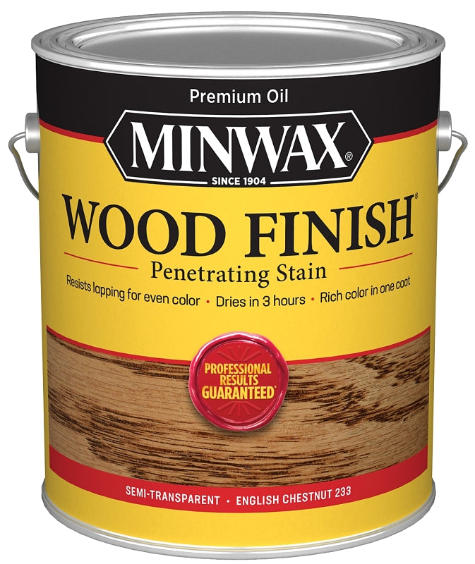 Minwax Wood Finish 710870000 Wood Stain, English Chestnut, Liquid, 1 gal, Can