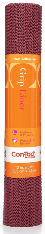 Con-Tact 05F-C6B55-06 Shelf and Drawer Liner, 5 ft L, 12 in W, PVC, Berry