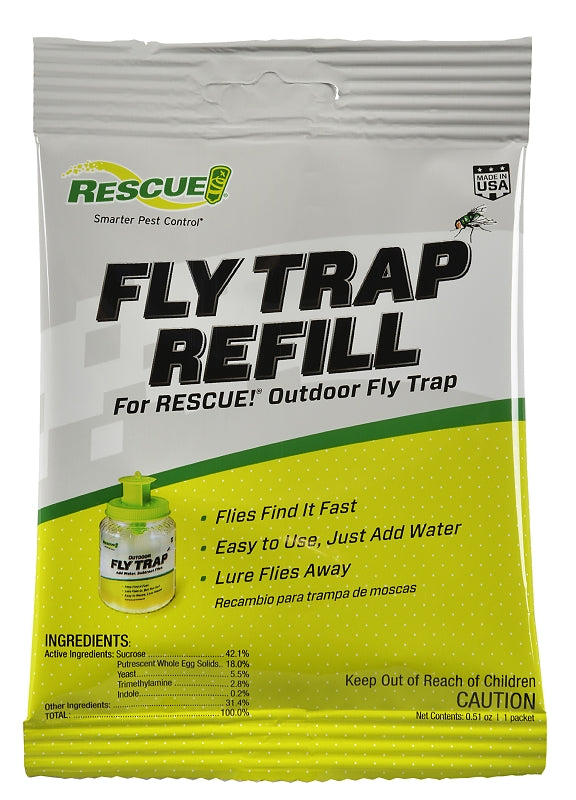 Rescue FTA-DB12 Fly Trap Attractant, Solid, Musty, 0.51 oz, Refill Pack