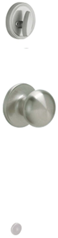 Schlage J Series JH59STR619 Passage Knob, Knob Handle, Metal, Satin Nickel, 2-3/8, 2-3/4 in Backset