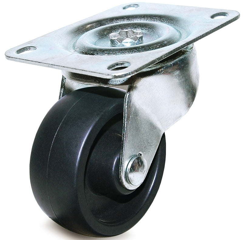 Dh Casters C-GD30PS Swivel Caster, 3 in Dia Wheel, 1-1/4 in W Wheel, Plastic Wheel, 220 lb