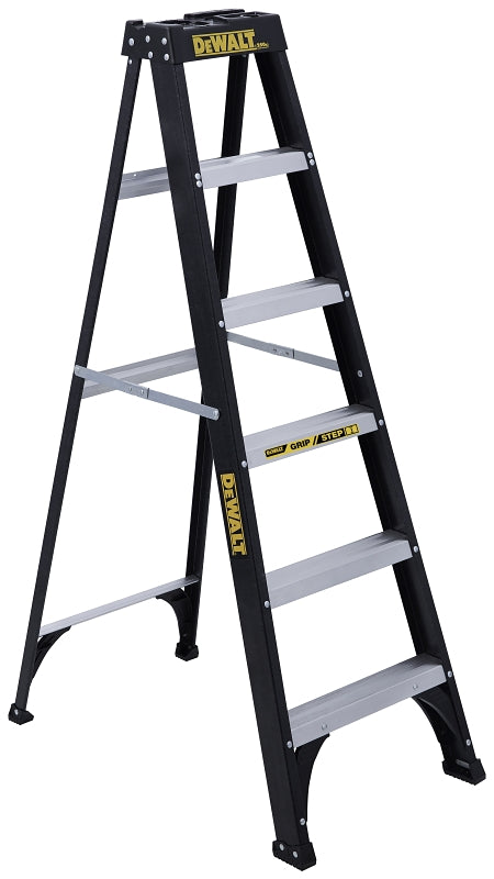 DeWALT by Louisville DXL3110-06 Step Ladder, 5-Step, 250 lb, Type I Duty Rating, 3-3/4 in D Step, Fiberglass