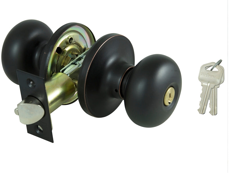 ProSource Entry Knob Lockset, Series TF, Bronze