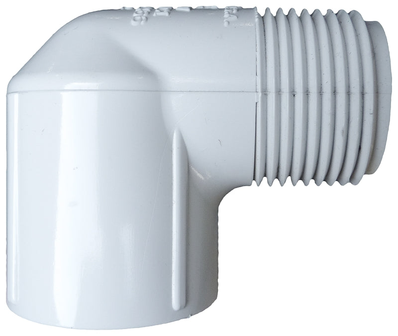IPEX 35552 Street Pipe Elbow, 1/2 in, MPT, PVC, SCH 40 Schedule