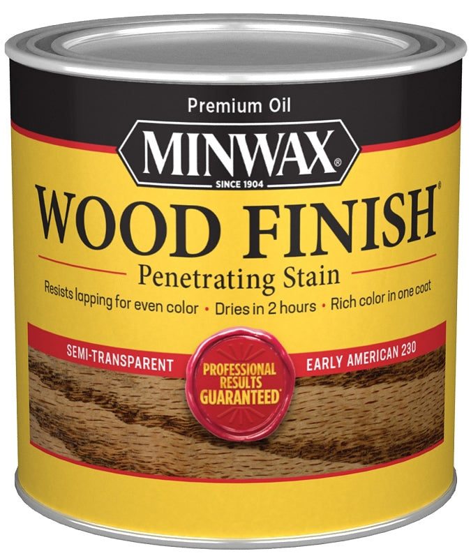 Minwax Wood Finish 223004444 Wood Stain, Early American, Liquid, 0.5 pt, Can