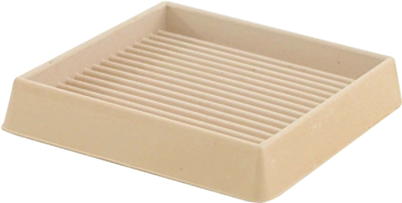 9168 CASTER CUP 3X3 OFFWHT RUB