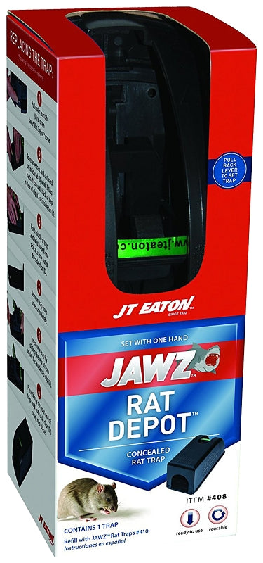 J.T. Eaton 408 Covered Mouse Trap, Clear to Pale Yellow