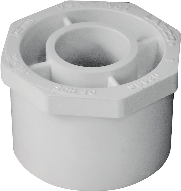 Xirtec 140 435658 Reducing Bushing, 2 x 3/4 in, Spigot x Socket, White, SCH 40 Schedule, 150 psi Pressure