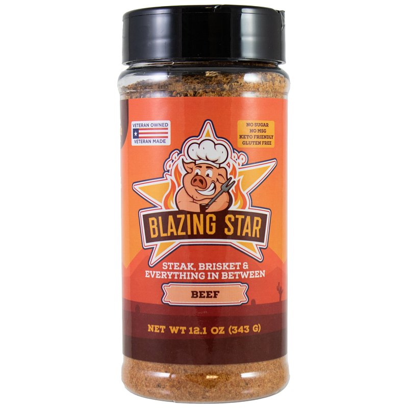 Blazing Star BZ00110-C Rub and Seasoning, Beef, 12.1 oz