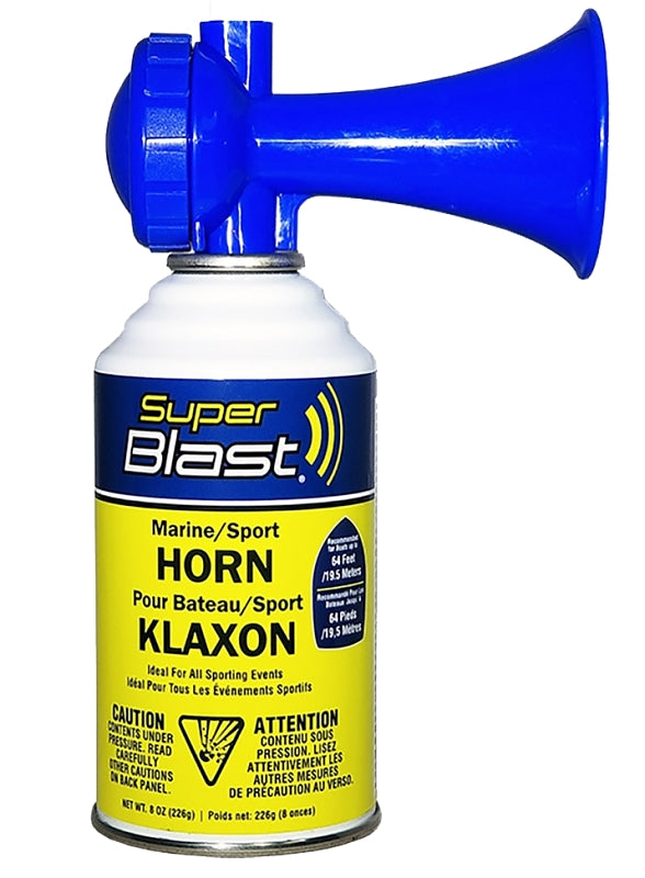Max-Pro Super Blast Series SB8-018-016 Air Horn, 65 ft Coverage Area, Blue