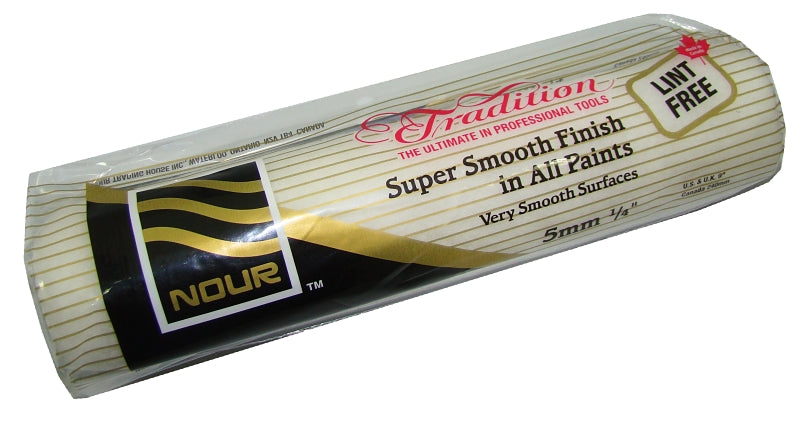 NOUR Tradition Z 9T05 NT Roller Cover Refill, 5 mm Thick Nap, 240 mm L, Nylon/Polyester Cover