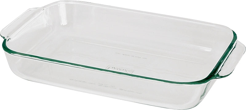 Oneida Oven Basics Series 81935AHG18 Bake Dish, 3 qt Capacity, Glass, Clear, Dishwasher Safe: Yes