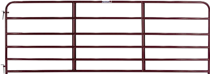 Tarter 6ER6 Tube Gate, 6 ft W Gate, 50 in H Gate, Steel Frame, Red