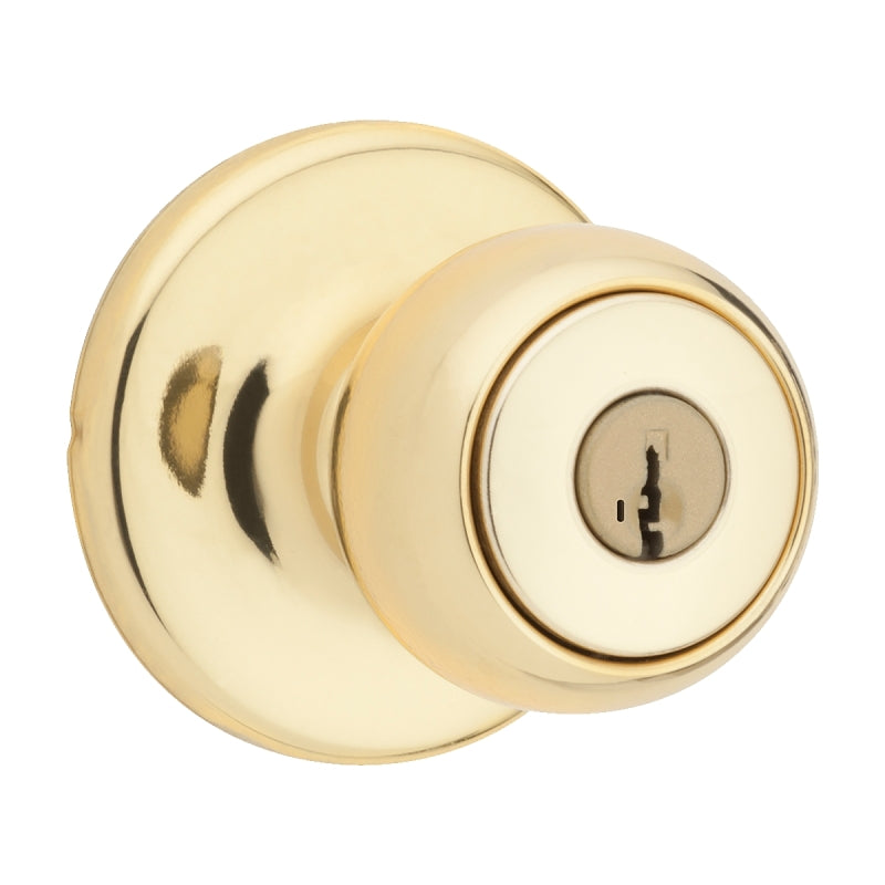 Weiser Fairfax Series GAC531 F3 SMT B 6 Entry Door Knob, 1-15/16 in Dia Knob, Brass