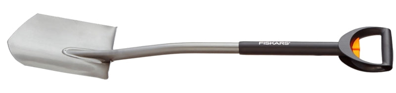 Fiskars 331300-1001 Digging Shovel, Boron Steel Blade, Steel Handle, D-Shaped Handle