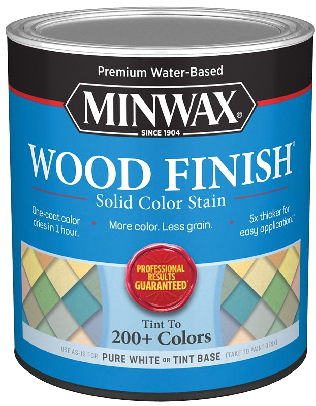 Minwax 108110000 Interior Wood Stain, Solid Stain, Pure White Tint, Liquid, 32 fl-oz