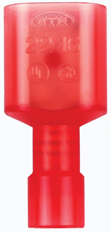 Jandorf 60941 Disconnect Terminal, 22 to 18 AWG Wire, Nylon Insulation, Copper Contact, Red
