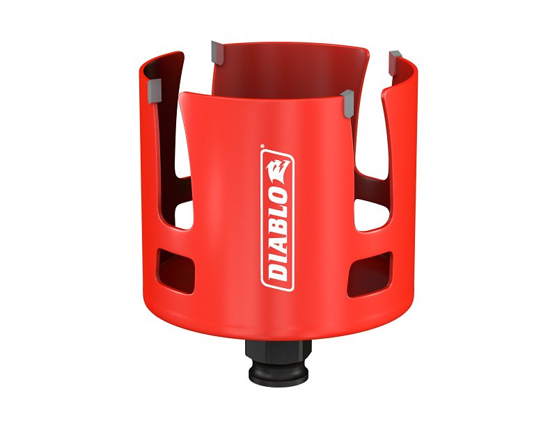 Diablo Demo Demon DHS3000CTR Hole Saw, 3 in Dia, 2-3/8 in D Cutting, 1-5/8 in Arbor, Carbide Cutting Edge