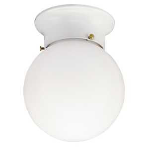 Westinghouse 66607 Ceiling Light Fixture, White Shade, 1-Lamp, White Fixture, 60 W