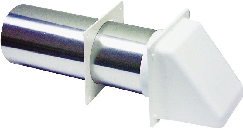 Lambro 222W Preferred Hood Vent, 5-1/2 in W Hood, 5.69 in H Hood, 3 in Duct, Plastic Hood