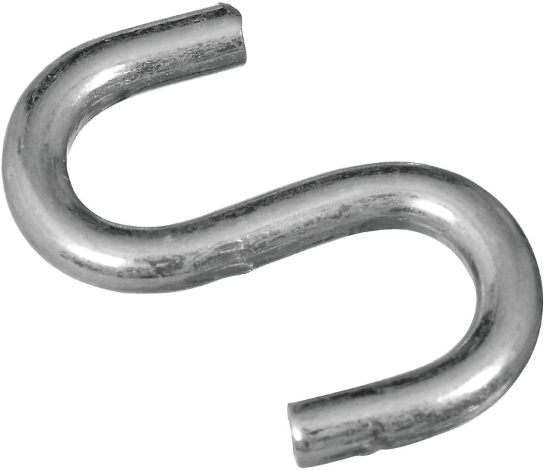 National Hardware N273-417 S-Hook, 40 lb Working Load, 0.177 in Dia Wire, Steel, Zinc