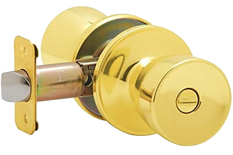 Dexter J Series J40 BYR 605 Privacy Knob, Tulip Design, Knob Handle, Bright Brass, Metal, Yes