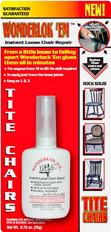 Wonderlok'em W2081 Tite Chair Glue, 20 g Bottle