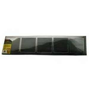 Imperial RG2046 Baseboard Return Air Grille, 30 in L, 6 in W, Rectangle, Steel, Pewter