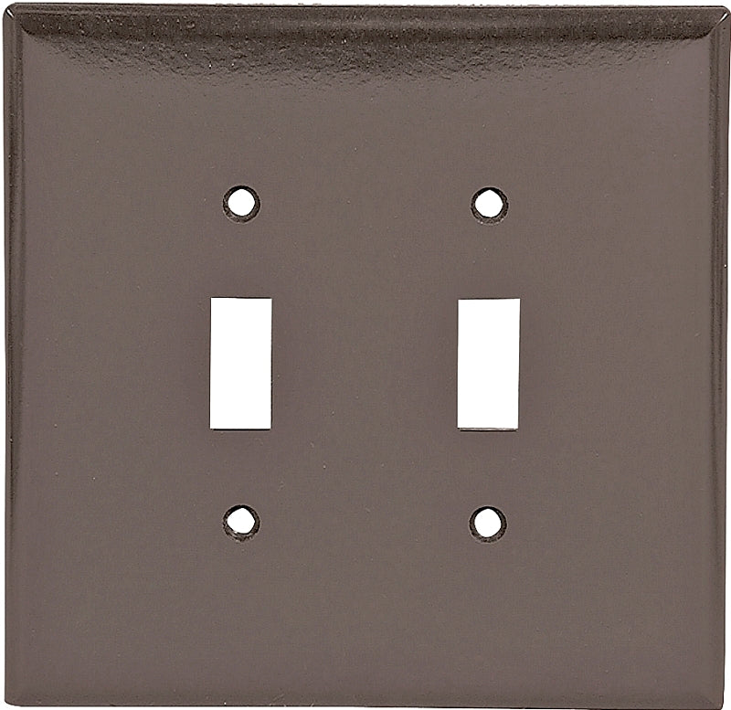 Eaton Wiring Devices 2149B-BOX Wallplate, 5-1/4 in L, 5.31 in W, 2 -Gang, Thermoset, Brown