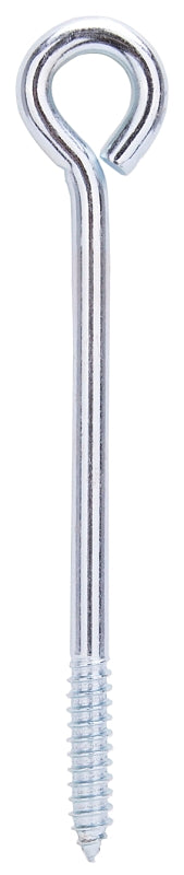 ProSource LR258 Lag Screw Eye, 11.2 mm Thread, Screw Thread, 2 in L Thread, 1-7/16 in Dia Eye, 401 lb Working Load, Zinc