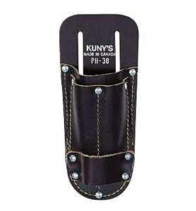 Kuny's Tool Works Series PH38 Tool Pouch, 1-Pocket, Leather, Black, 3-1/4 in W, 9 in H