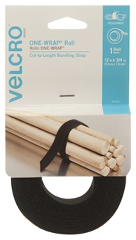 90340N BLK 3/4 X12FT VELCRO-ST