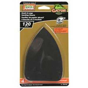 Gator 7701-012 Sanding Sheet, 3-1/2 in W, 5 in L, 150 Grit, Fine, Zirconium Oxide Abrasive, Paper Backing