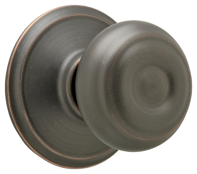 Schlage Georgian Series F10VGEO716 Passage Knob, Knob Handle, Metal, Aged Bronze, 2-3/8, 2-3/4 in Backset