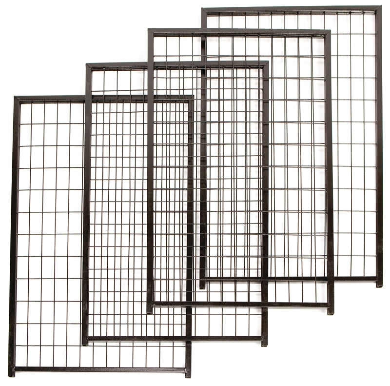 Stephens Pipe & Steel RSHBK11-11800 Dog Kennel Panel, 2-1/2 ft OAW, 4 ft OAH, Powder-Coated, Black