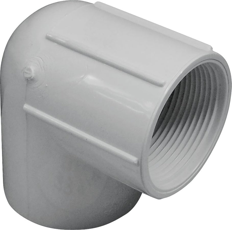 Xirtec 140 435510 Pipe Elbow, 1-1/2 in, Socket x FPT, 90 deg Angle, PVC, White, SCH 40 Schedule, 150 psi Pressure