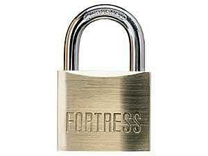 Master Lock Fortress Series 1830D Padlock, Different Key, 3/16 in Dia Shackle, Steel Shackle, Brass Body