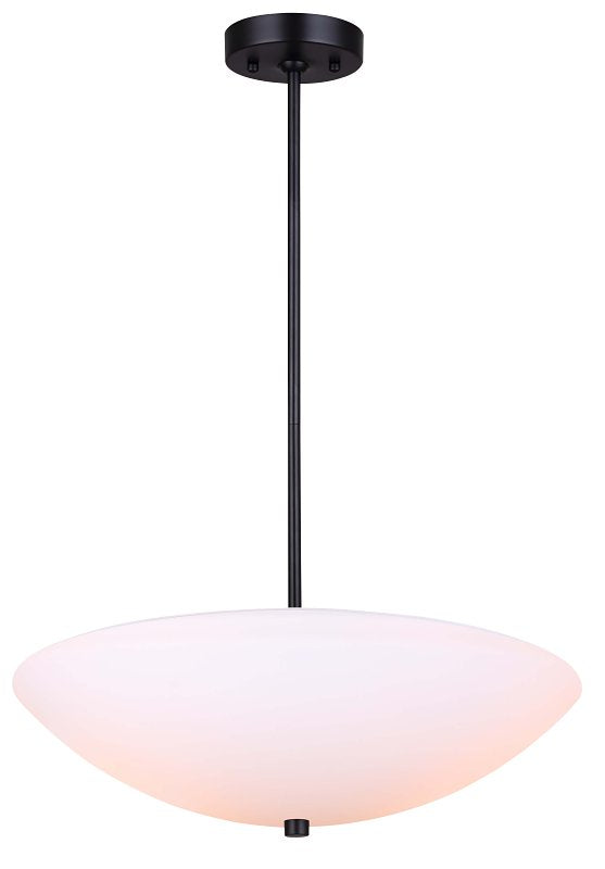CHANDELIER 3LT MATBLK 60W 18IN