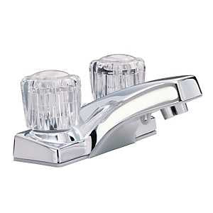 Taymor Fundamentals Series 06-4431 Bathroom Faucet, 1.5 gpm, 2-Faucet Hole, Resin, Polished Chrome, 4 in Faucet Centers