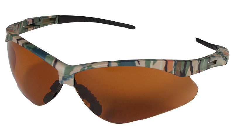 Jackson Safety 19644 Safety Glasses, Hard-Coated Lens, Polycarbonate Lens, Wraparound Frame, Nylon Frame