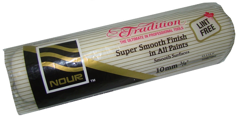 NOUR Tradition Z 9T10 NT Roller Cover Refill, 10 mm Thick Nap, 240 mm L, Nylon/Polyester Cover